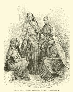 Femmes indigènes (présidence de Bombay), converties au christianisme - English School