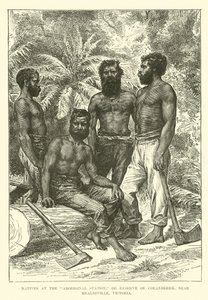Autochtones à la station aborigène de Coranderrk, près de Healesville, Victoria - English School