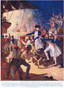 Nelson à la bataille du Nil, illustration de l