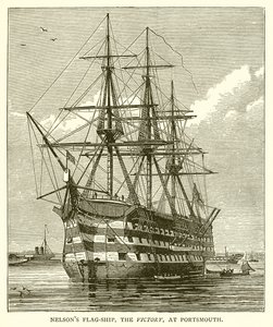 Le navire amiral de Nelson, le Victory, à Portsmouth