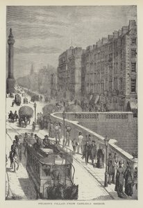 Colonne de Nelson, depuis le pont de Carlisle - English School