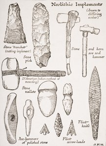 Outils néolithiques, illustration de 