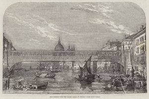 Nouveau pont sur le Grand Canal à Venise (gravure) - English School