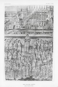 New College, Oxford (lithographie) - English School