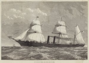 Nouveau navire de dépêche, HMS Iris, construit en acier - English School
