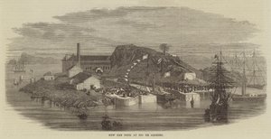 Nouveau bassin de radoub à Rio de Janeiro (gravure) - English School