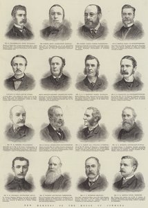 Les nouveaux membres de la Chambre des communes (gravure) - English School