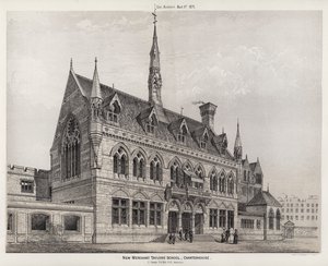 Nouvelle école des marchands tailleurs, Charterhouse (gravure) - English School