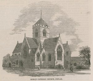 Nouvelle église catholique romaine près des docks des Indes occidentales - English School