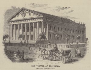 Nouveau théâtre au Guatemala (gravure) - English School