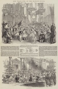 Réveillon du Nouvel An, à la Mansion-House (gravure) - English School