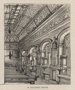 Nouveau bâtiment du Constitutional Club à Northumberland Avenue : Une salle de billard - English School