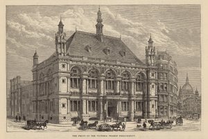 Nouveaux bâtiments de la City of London School : La façade sur l