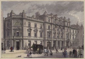 Nouveau palais de justice et poste de police, Bow Street, Londres, vers 1880 - English School