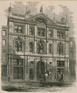 Bureaux nouvellement érigés de la Peninsular and Oriental Steam Navigation Company, Leadenhall Street, Londres - English School