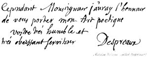 Nicolas Boileau (dit Despréaux) - English School