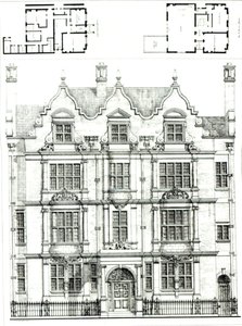 No.70 Ennismore Gardens, South Kensington, de The Building News, 23 juillet 1886 - English School