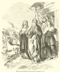 Noé et sa famille quittant l