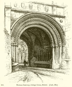 Porte normande, College Green, Bristol - English School