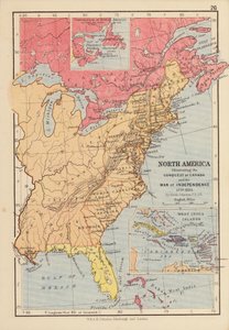 Amérique du Nord, illustrant la conquête du Canada et la guerre d