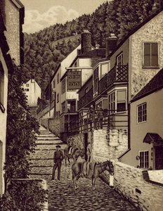 North Devon : Clovelly, rue principale