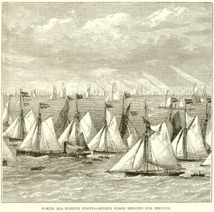 Flotte de pêche de la mer du Nord--Drapeaux de Bethel hissés pour le service - English School