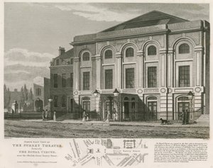 Vue nord-est du Théâtre de Surrey, Blackfriars Road, Londres - English School