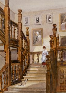Escaliers nord, Audley End House, fin du 19ème siècle - English School