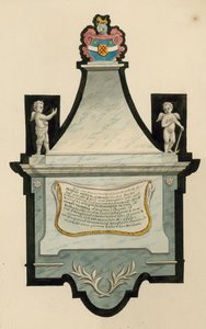Cimetière de Norwood; tombe de Francis Merick de Norcut, décédé en 1702