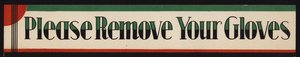 Avis : Veuillez enlever vos gants - English School
