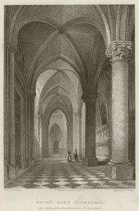 Cathédrale Notre-Dame, déambulatoire côté sud du chœur (gravure) - English School