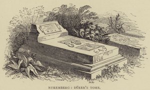 Nuremberg, la tombe de Dürer (gravure) - English School