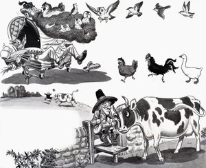 Illustration de comptine - English School
