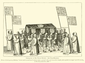 Obsèques de Sir Philip Sidney, les Porteurs de Pall - English School