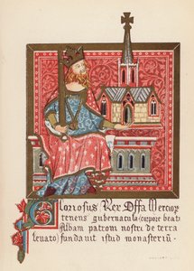 Offa, roi de Mercie (lithographie en couleur)
