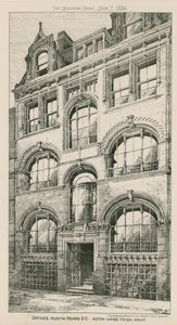 Bureaux, Austin Friars, Londres EC, Aston Webb, architecte - English School
