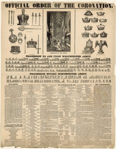 Ordre officiel du couronnement de la reine Victoria - English School