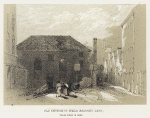 Ancienne église dans Inkle Factory Lane, démolie en 1845 - English School