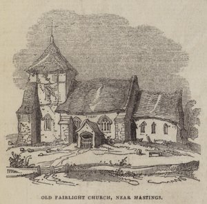 Ancienne église de Fairlight, près de Hastings - English School