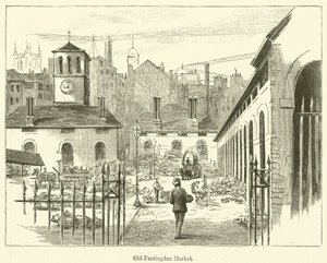 Old Farringdon Market (gravure)