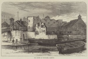 Vieilles maisons à Nine-Elms, Lambeth (gravure) - English School