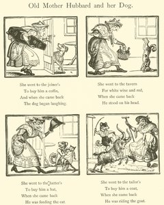 La vieille mère Hubbard et son chien - English School