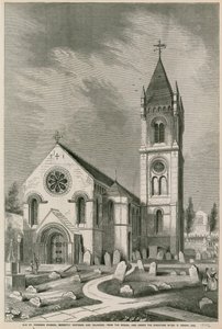 Vieille église St Pancras, Londres, récemment restaurée et agrandie - English School