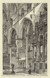 Ancienne cathédrale de St Paul, bas-côté nord du chœur, tombeaux des comtes de Pembroke - English School