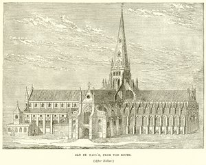 Ancienne St. Pauls, depuis le sud - English School