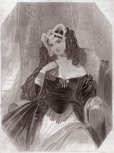 Olivia (La Nuit des Rois) - dans - "Galerie des femmes de Shakespeare, collection de quarante-cinq portraits sérieux par les premiers artistes de Londres, enrichie de notices critiques et littéraires" vers 1838
