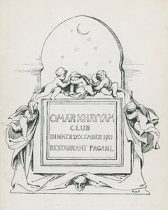 Dîner du Club Omar Khayyam, décembre 1911, au restaurant Paganis