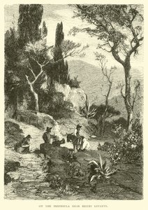 Sur la péninsule près de Sestri Levante