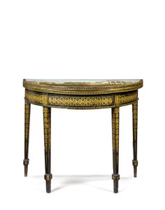 Une des deux tables à thé de George III, possiblement irlandaise, vers 1780 - English School