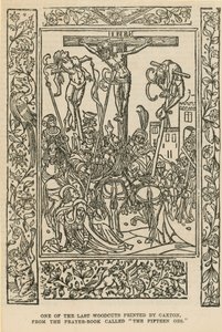 Une des dernières gravures sur bois imprimées par Caxton - English School